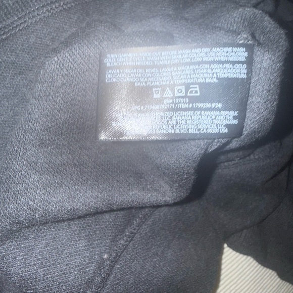 Banana Republic Men’s XL Waffle Quarter Zip Pullover – Charcoal Gray - Picture 5 of 9